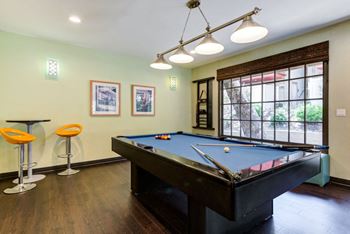 Resident club house pool table